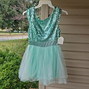 Sparkling Teal Sequin Dress